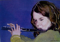 girl playing the flute