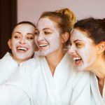 three young women enjoy a girlfriend spa getaway in PA